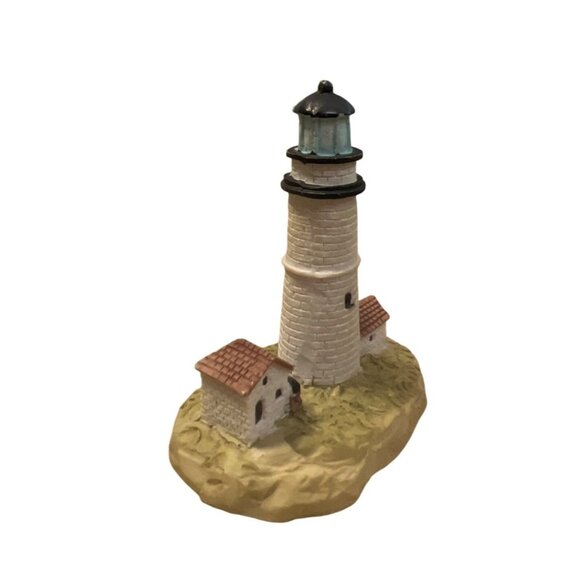 Boston Harbor Lighthouse Miniature Hand-Painted Resin Coastal Home Decor Nautica - Picture 3 of 6